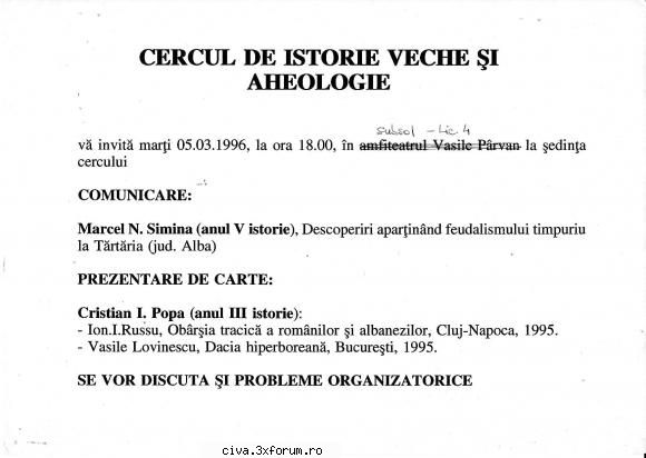 05.03.1996 arhiva sedintelor c.i.v.a. 1996